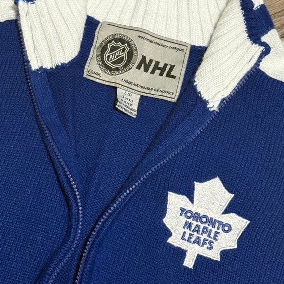 Vintage Toronto Maple Leafs Men’s XL Zip-Up Sweater - Picture 10 of 11